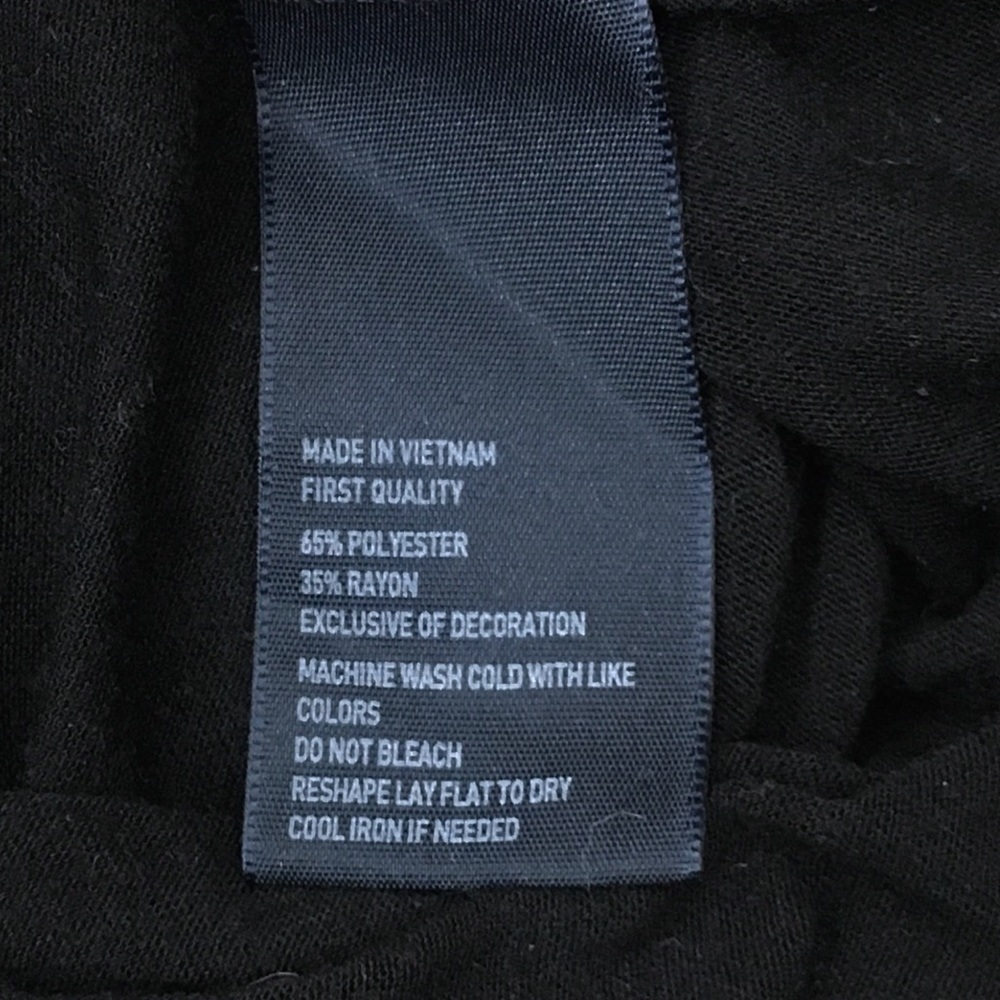 AMERICAN EAGLE Tank Top Henley Button Details Solid Black Minimalist Size Small - Picture 6 of 9